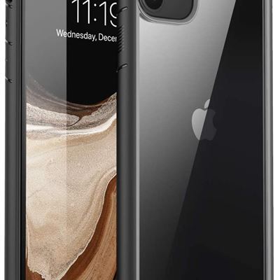 NEW SupCase Unicorn Beetle Style Series Case Designed for iPhone 11 6.1 Inch, Premium Hybrid Protective Clear Case (Black)