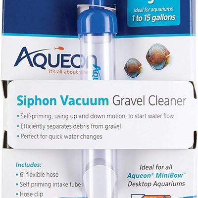 NEW Aqueon Mini Siphon Vacuum Aquarium Gravel Cleaner, 5-Inch (Packaging may var