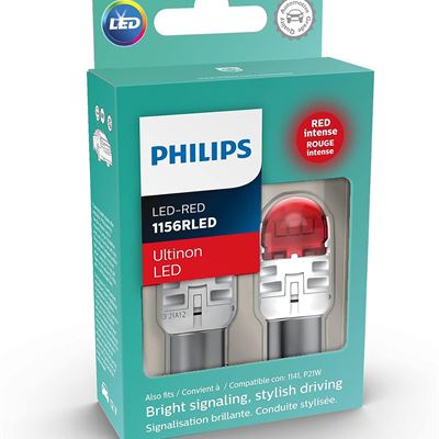 NEW Philips Automotive Lighting 1156RLED Ultinon LED (Red), 2 Pack