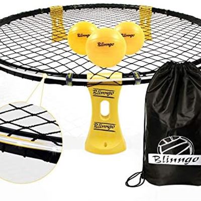 NEW Blinngoball 3 Balls Spike Games Set with Carrying Bag and Strip Light (ONLY for Pro Kit)- Spike Ball Playing Roundnet Game for Outdoor Lawn Beach
