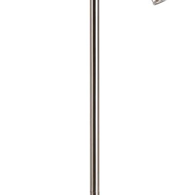 NEW Contemporary 3-Light Ribbed Glass Floor Lamp with Adjustable Heads & Reading