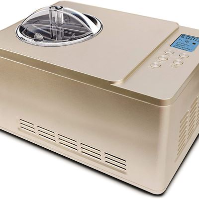 New Whynter ICM-220CGY Automatic Ice Cream Maker 2 Quart Capacity Stainless Steel Bowl & Yogurt Function in Champagne Gold, 2 Quart