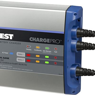 Guest On-Board 10A/ 12V 2 Bank 120V Input Battery Charger