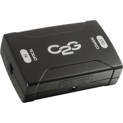 NEW C2G Optical to S/PDIF Coaxial Digital Audio Converter (Black)