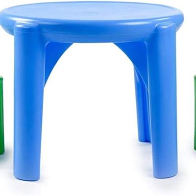 NEW Little Tikes Bright 'n Bold Table & Chairs, Green/Blue
