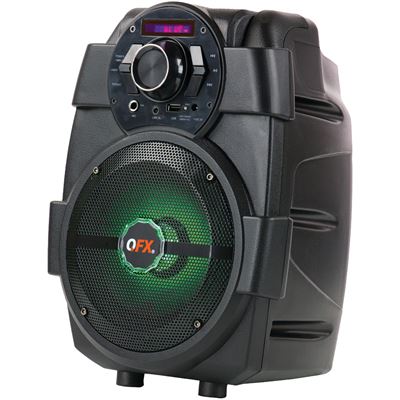 NEW QFX Portable Bluetooth Speaker with FM Transmitter, Black, PBX-5