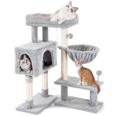 NEW 38 Inch Cat Tower with Adjustable Base for Indoor Cats