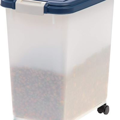 NEW IRIS USA 25 Lbs / 33 Qt WeatherPro Airtight Pet Food Storage Container with