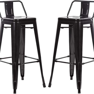 NEW FDW Metal Bar Stool Set of 2 Height Adjustable 30 Inches Stackable Barstools