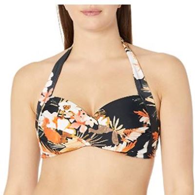 New Seafolly Womens Twist Front Soft Cup Halter Bikini Top Swimsuit Bikini Top
