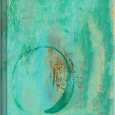 NEW Art Wall Teal Enso Gallery-Wrapped Canvas Art by Elena Ray, 32 by 24-Inch