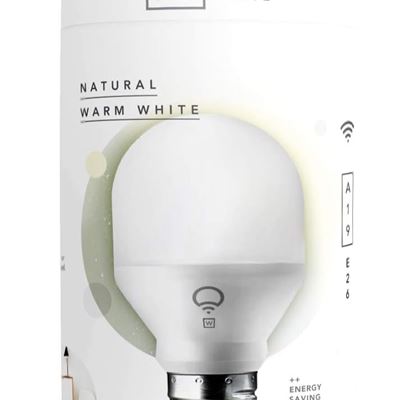 NEW LIFX Mini White (A19) Wi-Fi Smart LED Light Bulb, Dimmable, Warm White, No H