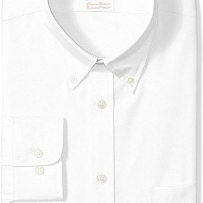 NEW Arrow Premium Mens Long Sleeve Regular Fit Non Iron Dress Shirt, 16.5 neck 32" - 33" sleeve, White