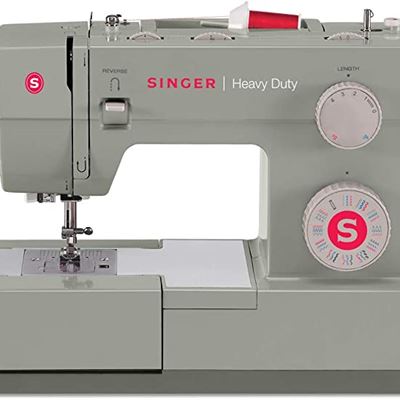 New Singer 4452 Heavy Duty Sewing Machine, 32 Stiches with Accessory Kit, Grey