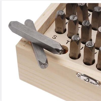 NEW Beadsmith 36-Piece Letter And Number Punch Set With Wooden Case For Stamping