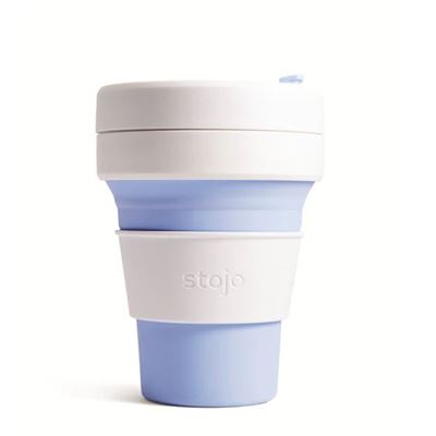 NEW Stojo Collapsible Pocket Cup - White/Sky