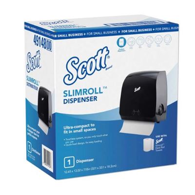 Scott Black Control Slimroll Manual Towel Dispenser, 12.65 x 7.18 x 13.02 inch