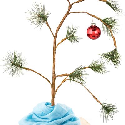 NEW ProductWorks 24" Charlie Brown Christmas Tree with Linus's Blanket Holiday
