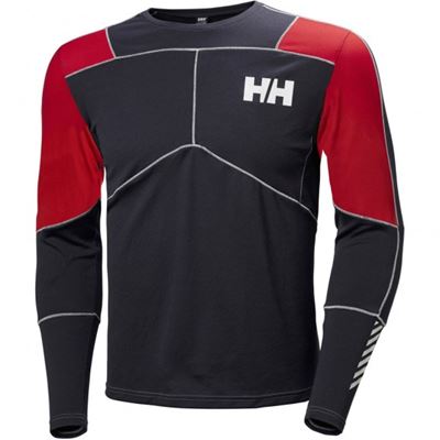NEW Camiseta Helly Hansen HH Lifa Active Crew for Black and Red