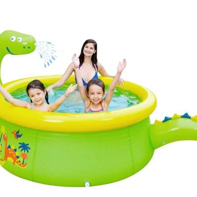 Lunvon Inflatable Swimming Pool for Kids, Dinosaur Pool Sprinkler Water Toys, Si
