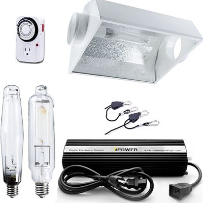 NEW iPower 1000 Watt HPS MH Digital Dimmable Grow Light System Kits Air Cooled R