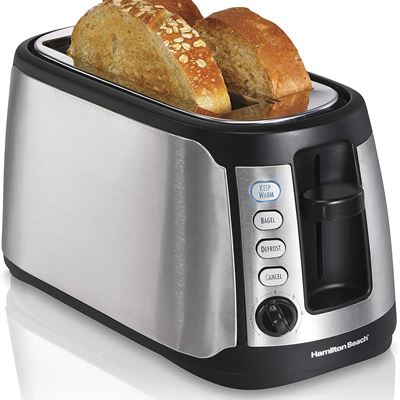Hamilton Beach 24810C 4 Slice Long Slot Toaster with Stainless Steel Finish