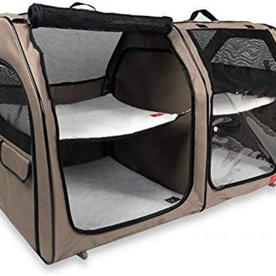 NEW One for Pets Double Cat Show House/Portable Dog Kennel/Shelter 24″x24″x42″