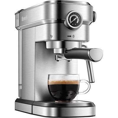 Brewsly Espresso Machine, 15 Bar Espresso and Cappuccino Latte Machiato Maker