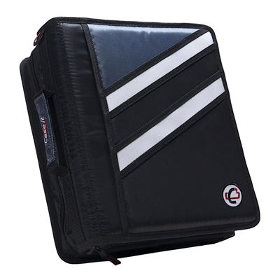 NEW Case-it Z-Design Zippered Binder with Tab File, D-Ring, 1-1/2 Inches, Black