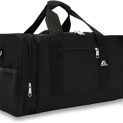 NEW Everest Luggage Sporty Gear Bag, Black, Black, One Size