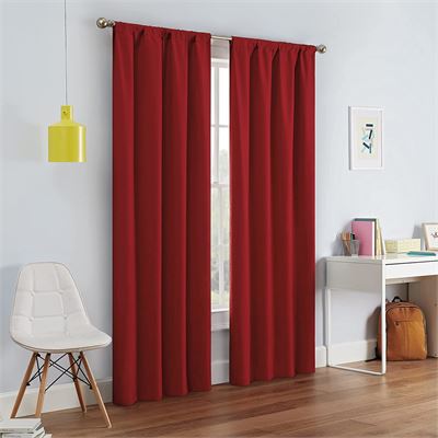 NEW Eclipse Kendall Blackout Curtain, 95", Chili