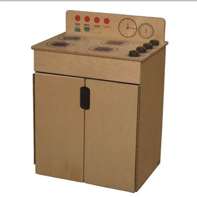 NEW Wood Designs 10180BN Tip-Me-Not Range with Brown Knobs, 22.56" Height, 20.5"