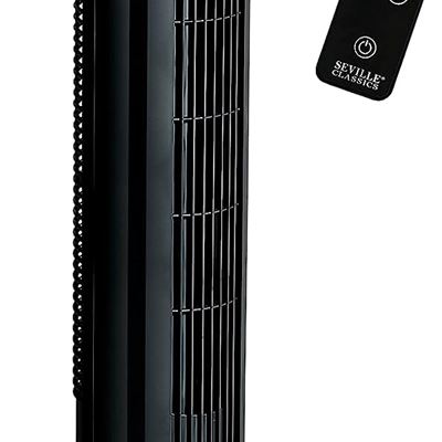 NEW Seville Classics UltraSlimline 40 in. Oscillating Tower Fan, Black