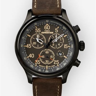 NEW Expedition Field Chronograph 43mm Leather Watch