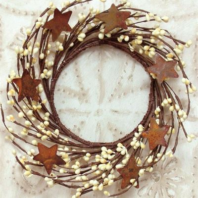 NEW CWI Gifts Pip Ring with Rusty Stars, 4 by 8-Inch, Ivory