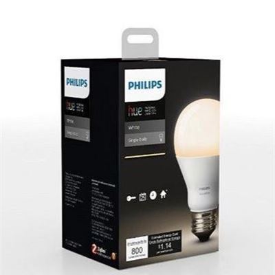 NEW PHILIPS Hue White A19 Single Bulb, Compatible with Amazon Alexa, Apple HomeK