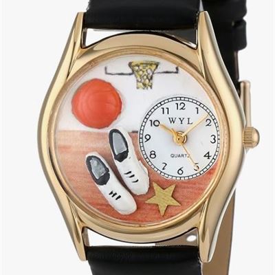NEW Whimsical Watches Unisex Kids C-0820005 Basketball Quartz White Dial Watch