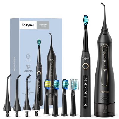 BRAND NEW Fairywill 5020E Water Flosser And 507 Toothbrush Combo