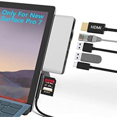 New Surface Pro 7 Hub Docking Station with 4K HDMI Adapter+100M Ethernet LAN