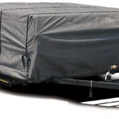 LIKE NEW Camco 45762 RV 10-12-Feet Ultra Guard Pop-Up Camper Cover, 46-Inch H x 87-Inch W