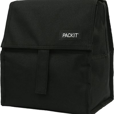 NEW PackIt Freezable Lunch Bag with Zip Closure, Black (PKT-PC-BLA)
