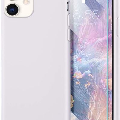 NEW MILPROX iPhone 11 Case with Screen Protector, Liquid Silicone Gel Rubber Shockproof Slim Shell with Soft Microfiber Cloth Lining Cushion Cover