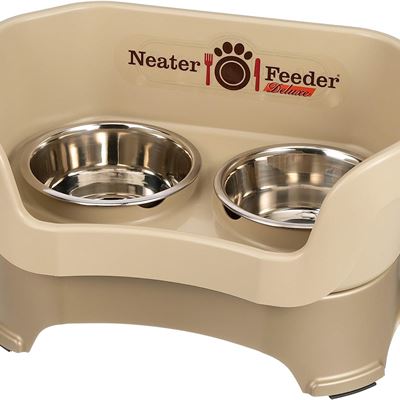 NEW Neater Feeder Deluxe Medium Dog (Cranberry) - The Mess Proof Elevated Bowls