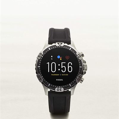 New Fossil Men's Gen 5 Garrett Stainless Steel Touchscreen Smartwatch with Speaker, Heart Rate, GPS